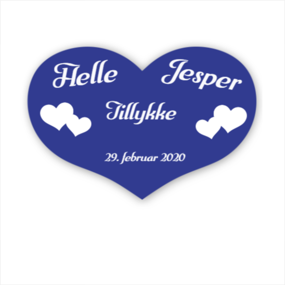 Hjerte til æresport i pvc - design selv