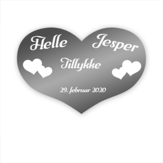 Hjerte til æresport i pvc - design selv