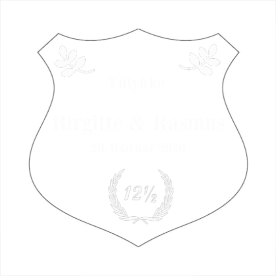 Skjold til æresport i pvc - design selv